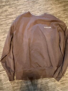 TALENTLESS  Brown Crewneck Sweatshirt